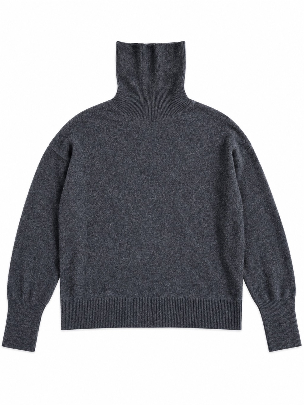 J. Crew 100% Cashmere Charcoal Gray Turtleneck Sweater Small